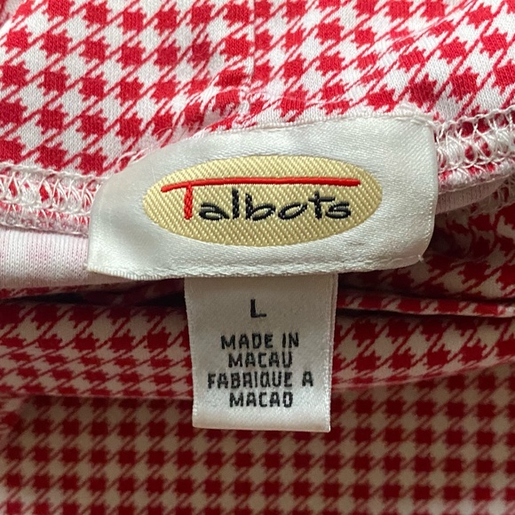 Talbots Red Houndstooth Turtleneck - Picture 3 of 3